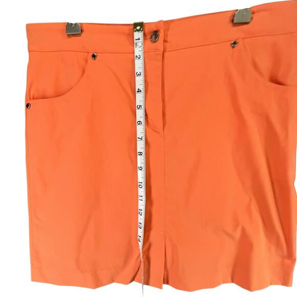 Lohla Sport Stellar Stretch Skort Skirt 6 Orange Pockets Golf Tennis Performance - Picture 8 of 13